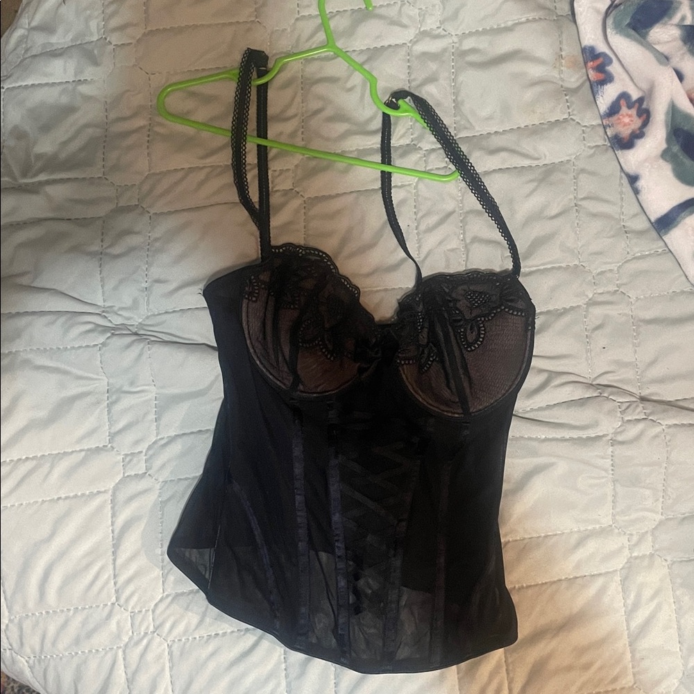 Victoria's Secret Black Lace Bustier